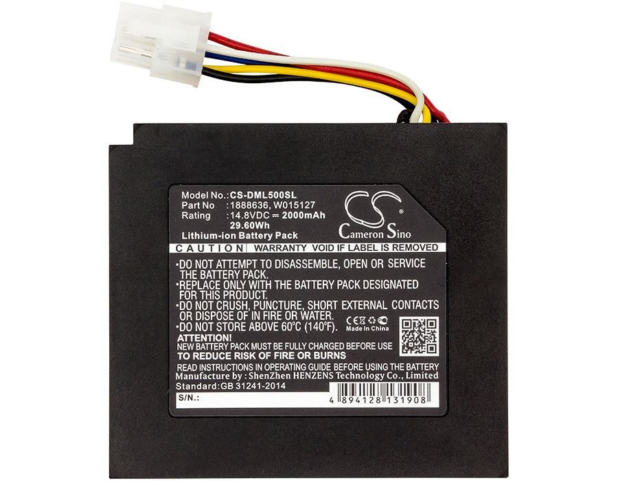 CS-DML500SL : Battery for DYMO XTL 500, XTL 500 Label Maker, LabelManager 500TS and others - Replaces DYMO 1888636, 634169A, W015127