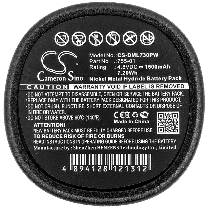 CS-DML730PW : Battery for Dreme 7300-N/8, MiniMite 4.8-Volt Cordless Two-Speed Rotary Tool - Replaces Dreme 755-01