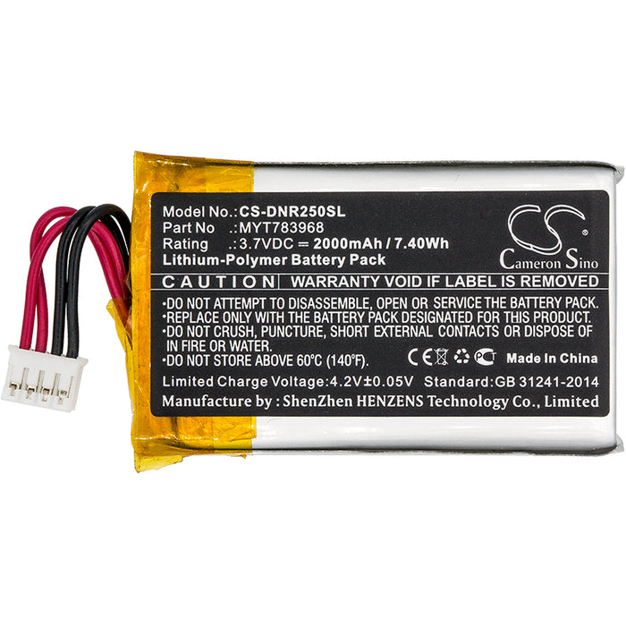 CS-DNR250SL : Battery for DeLorme inReach SE, INCRH20, InReach Explorer and others - Replaces DeLorme MYT783968