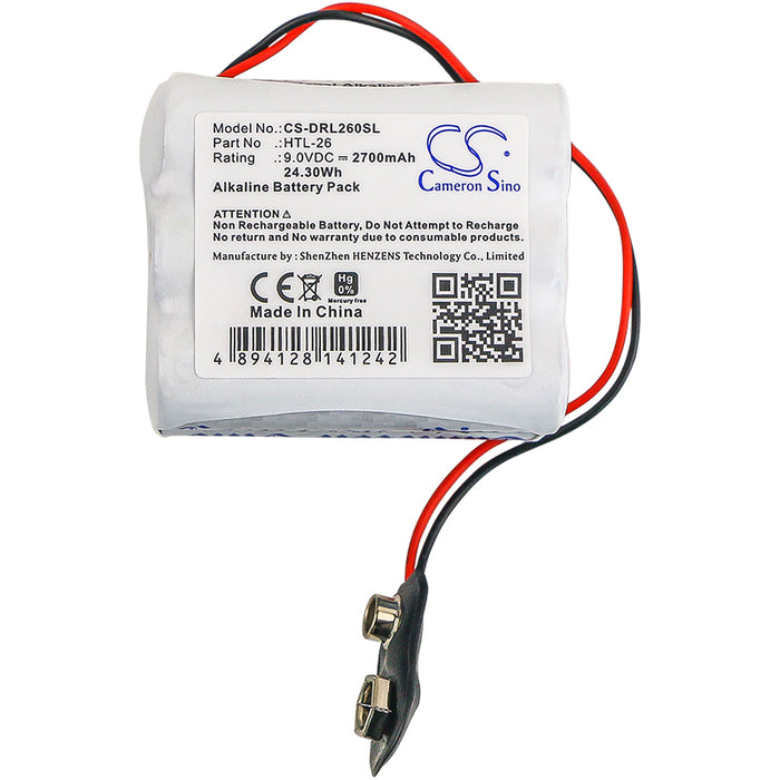 CS-DRL260SL : Battery for Vingcard 12, 1200 - Replaces Vingcard HTL-26, EBDL-26, DL-26