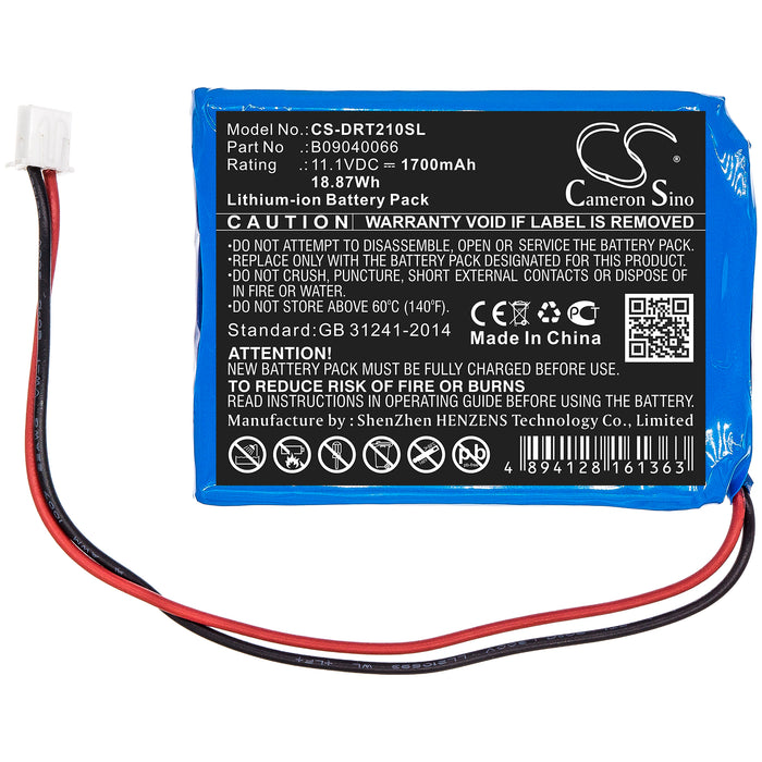 CS-DRT210SL : Battery for Deviser DS2100A, DS2100B, DS2100Q and others - Replaces Deviser B09040066