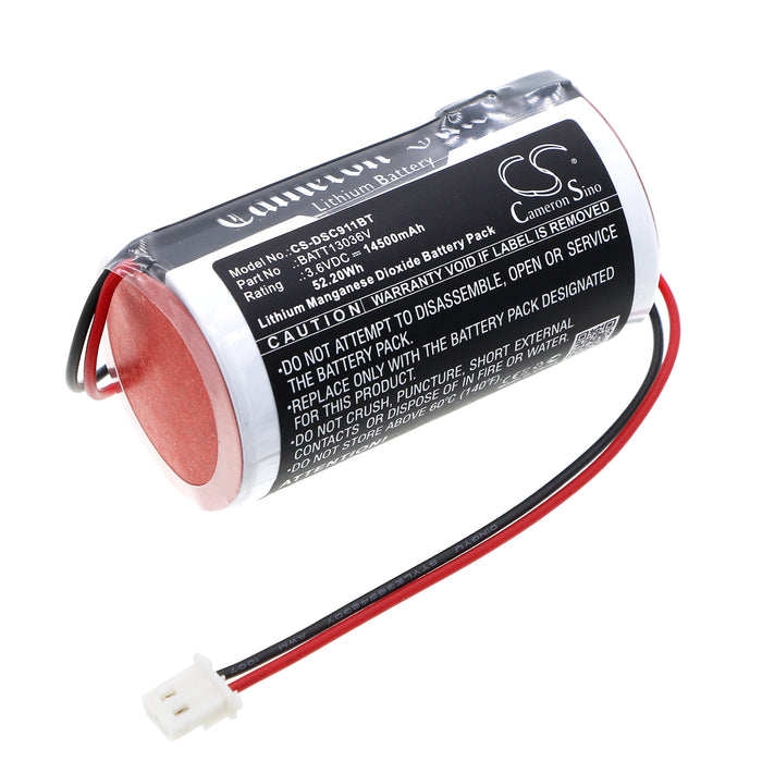 CS-DSC911BT : Battery for DSC PowerG PG9911 Siren, PowerG PG9911, PGX901 and others - Replaces DSC BATT13036V, BATT-PGX901, BATT-PGX911