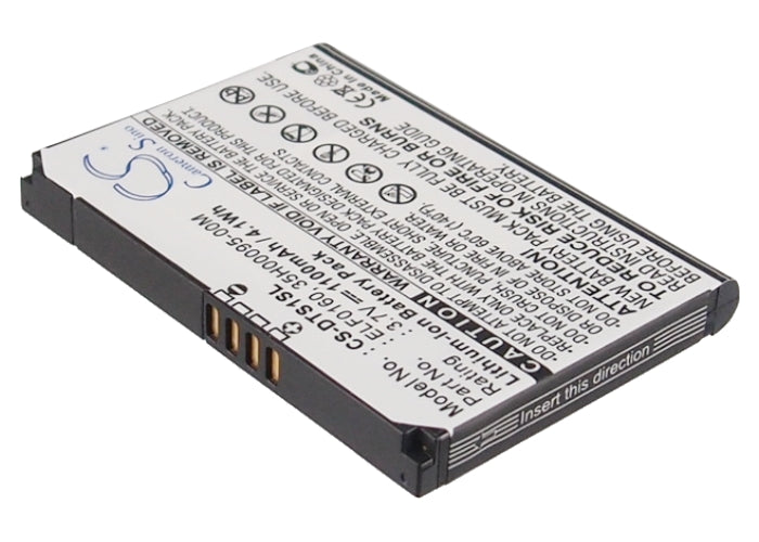 CS-DTS1SL : Battery for T-Mobile MDA Touch - Replaces T-Mobile ELF0160, 35H00095-00M, FFEA175B009951