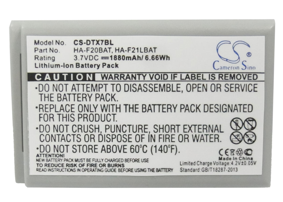 CS-DTX7BL : Battery for Casio DT-X7, DT-X7M10E, DT-X7M10R - Replaces Casio HA-F21LBAT