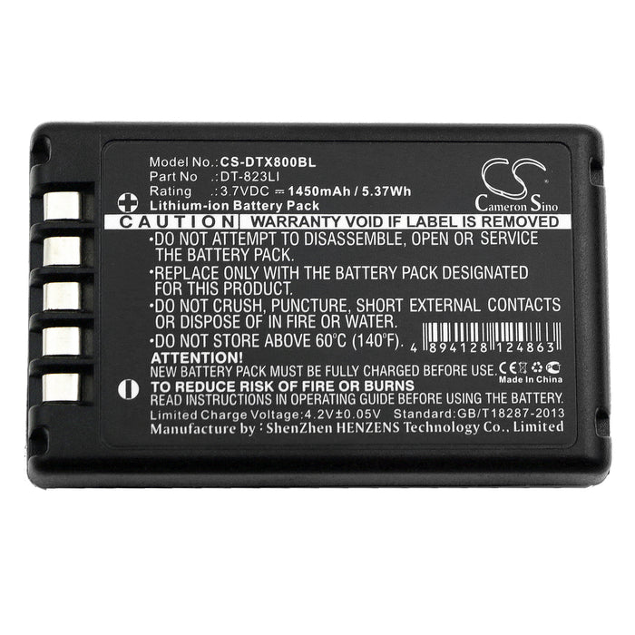 CS-DTX800BL : Battery for Casio DT-800, DT-810 - Replaces Casio DT-823LI