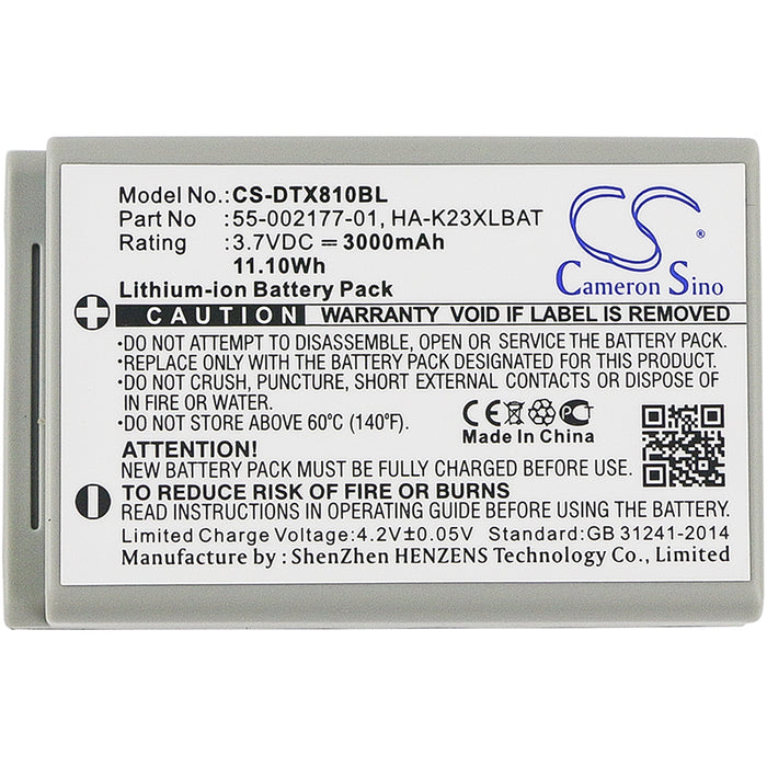 CS-DTX810BL : Battery for Casio DT-X8, DT-X8-10E, DT-X8-20E and others - Replaces Casio 55-002177-01, HA-K23XLBAT