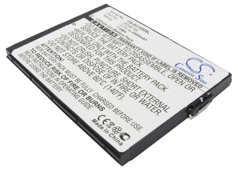 CS-DU1000SL : Battery for T-Mobile MDA Ameo, MDA Ameo 16GB - Replaces T-Mobile ATHE160, 35H00081-00M