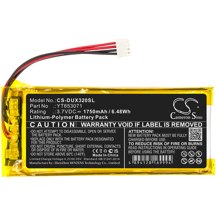CS-DUX320SL : Battery for XDUOO X3 Mark II - Replaces XDUOO YT653071