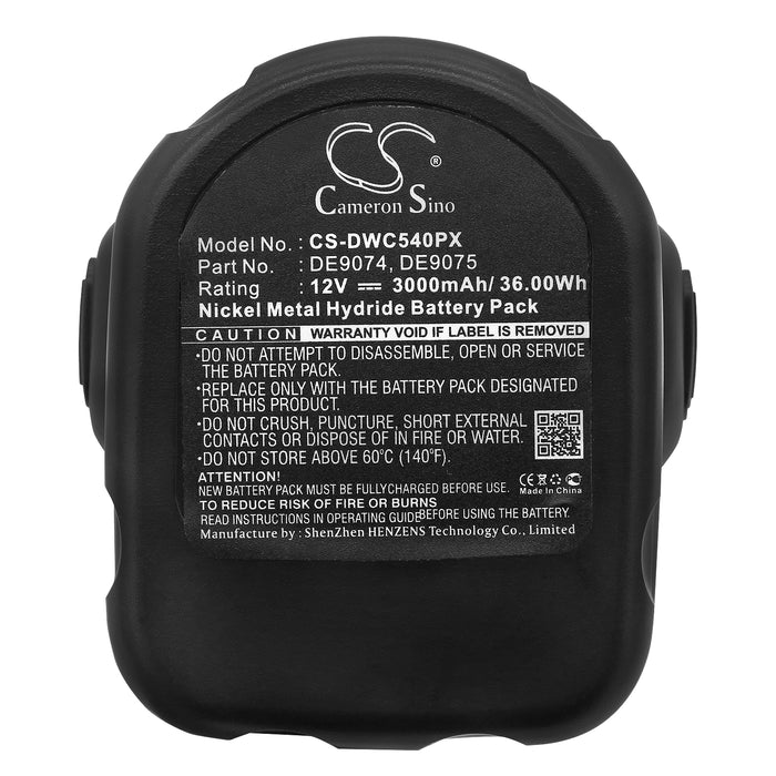 CS-DWC540PX : Battery for DeWalt 152250-27, 2802, 2802K and others - Replaces DeWalt DC9071, DE9037, DE9074 and others