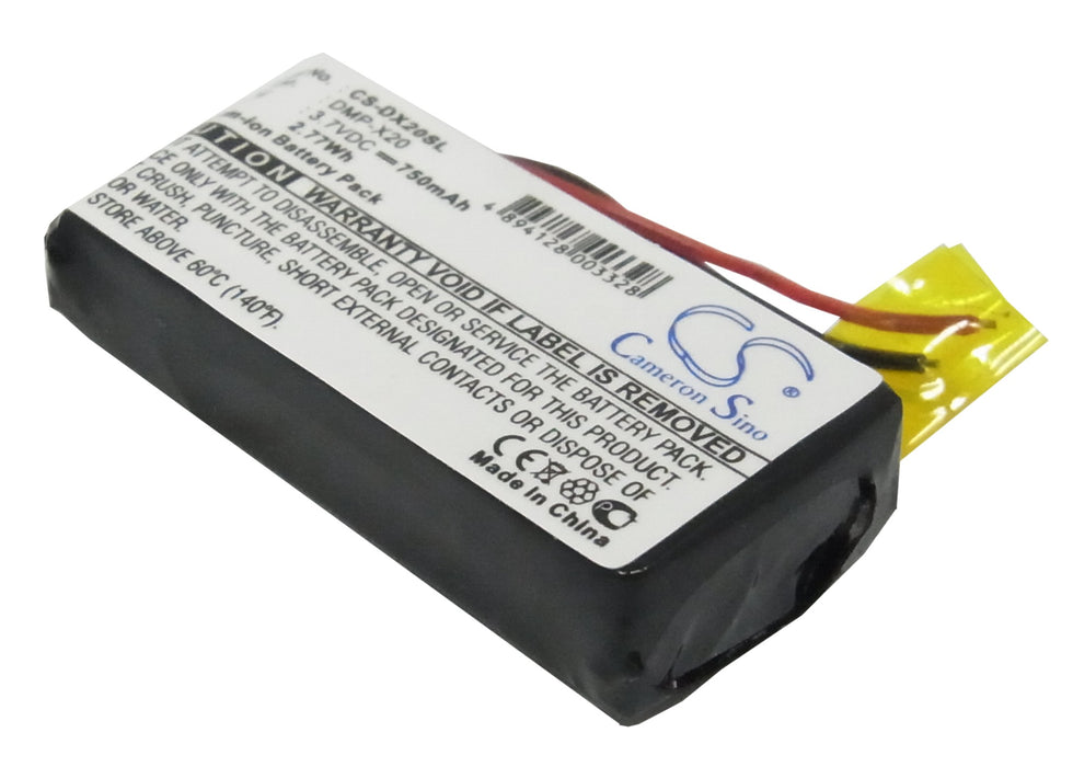 CS-DX20SL : Battery for Gateway DMP-X20 MP3 player - Replaces Gateway DMP-X20