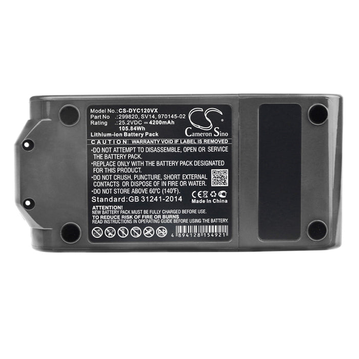 CS-DYC120VX : Battery for Dyson V11, V11 Absolute Pro, V11 Absolute Extra and others - Replaces Dyson 299820, SV14, 970145-02