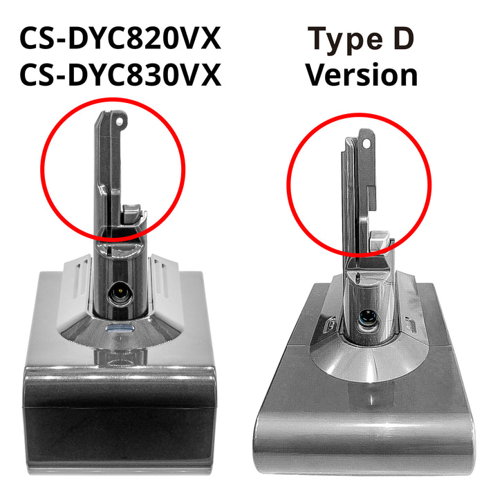 CS-DYC830VX : Battery for Dyson V8, V8 Animal, V8 Absolute and others - Replaces Dyson 215681, PM8-US-HFB1497A, PU2-JP-HFA4456A and others