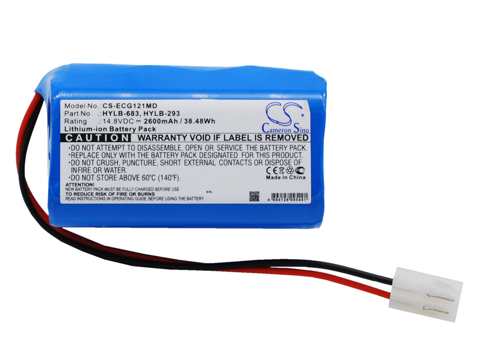 CS-ECG121MD : Battery for Biocare ECG-1200, ECG-1210, ECG-1201 - Replaces Biocare HYLB-683, HYLB-293