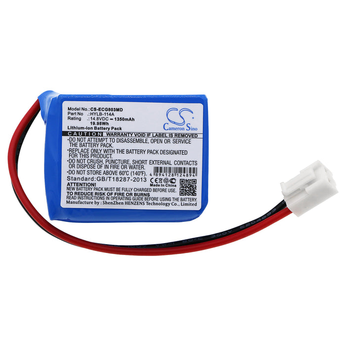 CS-ECG803MD : Battery for Biocare ECG-9803, ECG-9803G - Replaces Biocare HYLB-114A