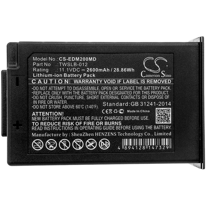 CS-EDM200MD : Battery for EDAN IM12, IM20, iM20 Transport Patient Monitor - Replaces EDAN TWSLB-012, 21.21.064213-11