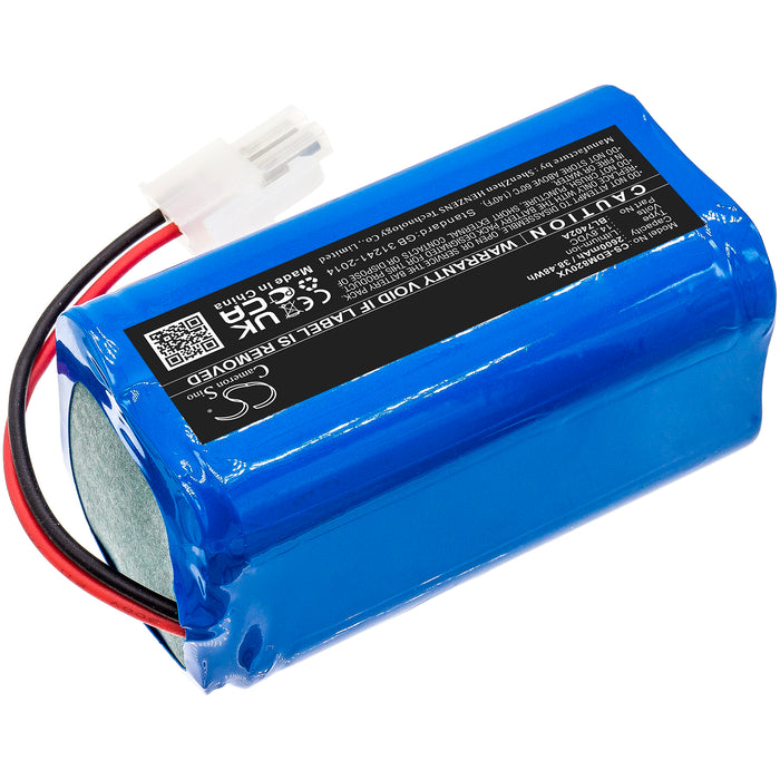 CS-EDM820VX : Battery for TESLA RoboStar T50, RoboStar T60, RoboStar T80 Pro - Replaces Ecovacs UR18650ZT-4S1P-AAF, BL7402A, INR18650-M26-4S1P and others