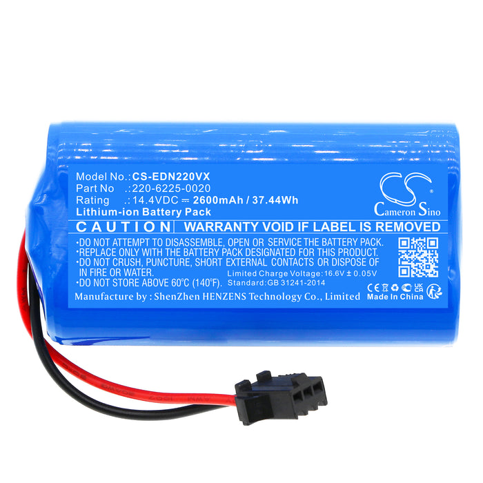 CS-EDN220VX : Battery for Lenovo E1-L, D450 - Replaces Ecovacs 220-6225-0020, NR18650 M26-4S1P-1, 220-6225-0021