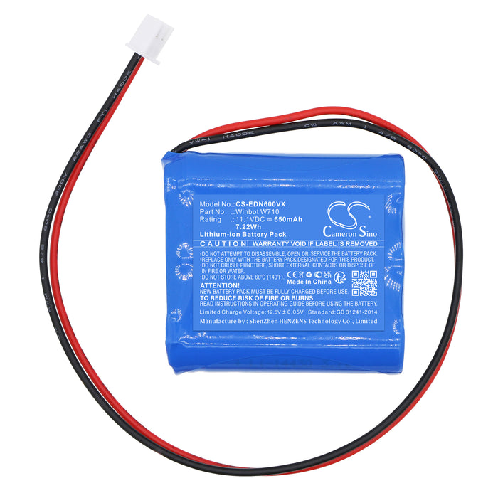 CS-EDN600VX : Battery for Ecovacs Winbot W710,  Winbot WRN70,  Winbot W730 and others