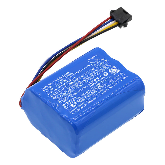 CS-EDW300VX : Battery for Ecovacs Winbot X, WA30, WA50 and others - Replaces Ecovacs S07-Li-222-3000, 10002221