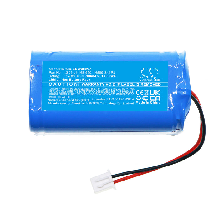 CS-EDW380VX : Battery for Ecovacs Winbot W830, Winbot W850, Winbot W930 and others - Replaces Ecovacs S04-LI-148-650, 14500-S41PJ, 201-2005-0022 and others