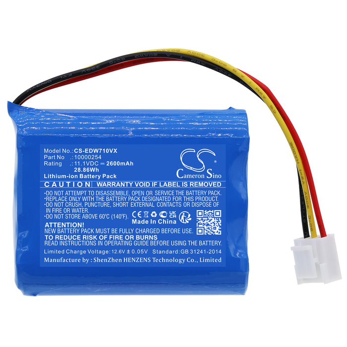 CS-EDW710VX : Battery for Ecovacs Winbot W733, TBW60, Winbot 733 and others - Replaces Ecovacs 10000254