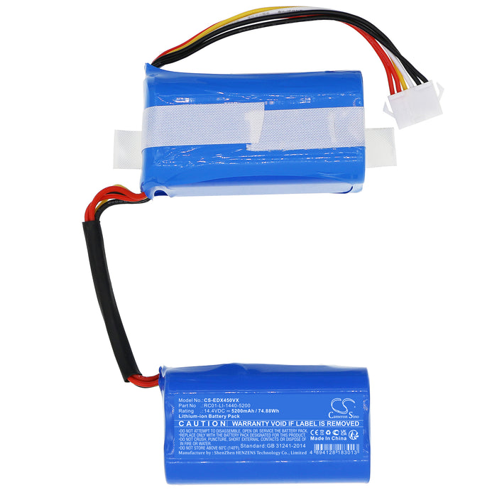 CS-EDX450VX : Battery for Ecovacs DVX45, N9, N9+ - Replaces Ecovacs RC01-LI-1440-5200