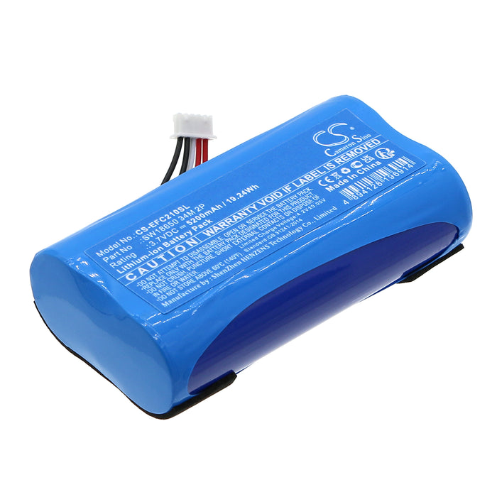 CS-EFC210SL : Battery for Eufy Security C210 SoloCam, 2K Wireless Door Camera - Replaces Eufy SW18650 34M 2P