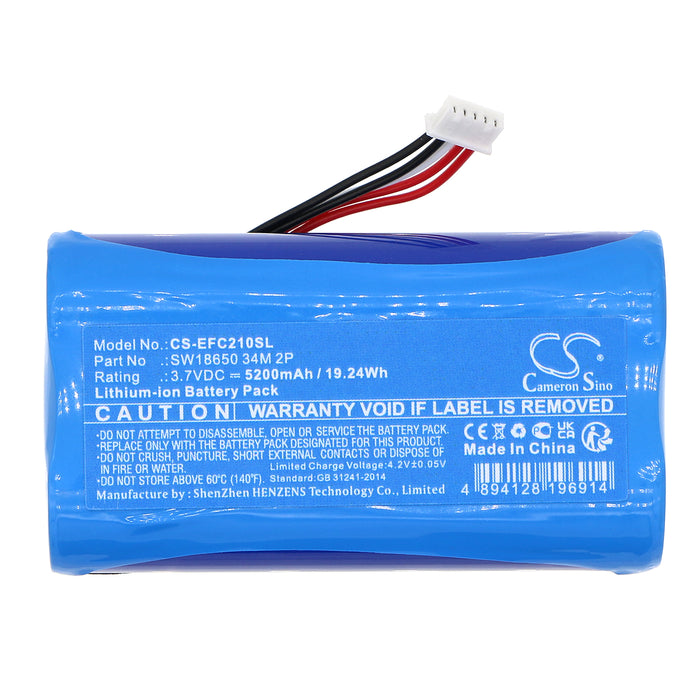 CS-EFC210SL : Battery for Eufy Security C210 SoloCam, 2K Wireless Door Camera - Replaces Eufy SW18650 34M 2P