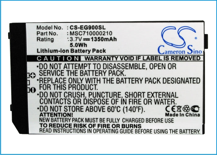 CS-EG900SL : Battery for Softbank X01T - Replaces Softbank TS-BTR002, MSC710000210, 718000181