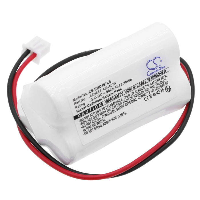 BP-EMC467LS : 3.6v battery for emergency lighting, Replaces LumaPro 48H467, 48H467A