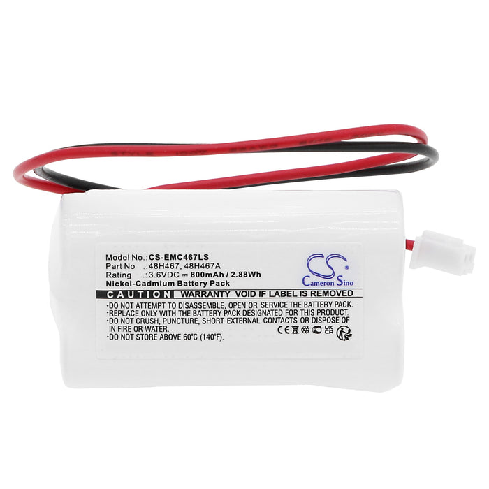 BP-EMC467LS : 3.6v battery for emergency lighting, Replaces LumaPro 48H467, 48H467A