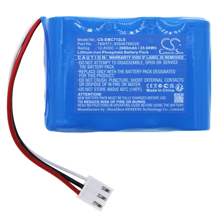 CS-EMC712LS : Battery for DUAL-LITE EVCH12 - Replaces DUAL-LITE 784H71, 9304679802E