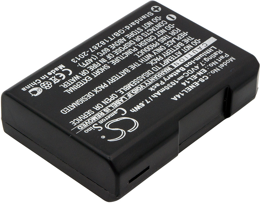 CS-ENEL14A : Battery for Nikon Coolpix P7000, Coolpix P7100, Coolpix P7700 and others - Replaces Nikon EN-EL14