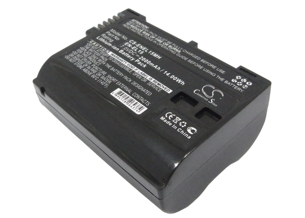 CS-ENEL15MH : Battery for Nikon Coolpix D7000, D800, Digital SLR D800 and others - Replaces Nikon EN-EL15, EN-EL15A, EN-EL15B and others