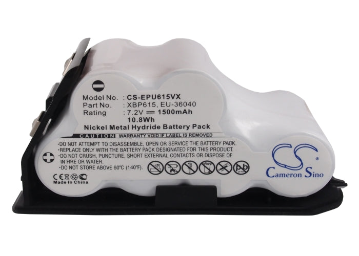 CS-EPU615VX : Battery for Euro Pro Shark UV615, Shark UV615H, Shark UV615K and others - Replaces Euro Pro XBP615, EU-36040