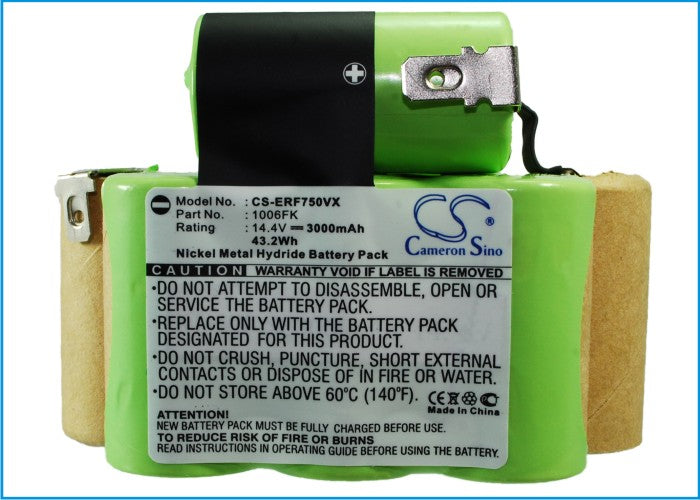 CS-ERF750VX : Battery for Euro Pro Shark EP750, Shark EP750 100350 - Replaces Euro Pro 1006FK, XBP746