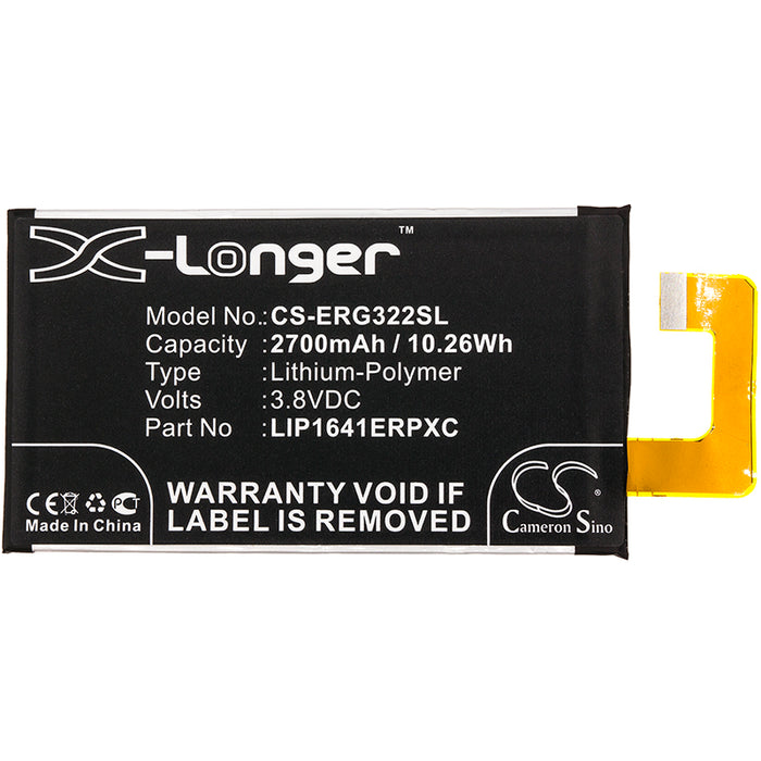 CS-ERG322SL : Battery for Sony Xperia XA1 Ultra, XA1 Ultra Dual TD-LTE, G3226 and others - Replaces Sony LIP1641ERPC, LIP1641ERPXC