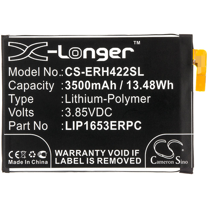 CS-ERH422SL : Battery for Sony Xperia XA2 Ultra, XA2 Ultra Dual SIM, XA2 Ultra Dual SIM TD-LTE and others - Replaces Sony LIP1653ERPC, 308-3586