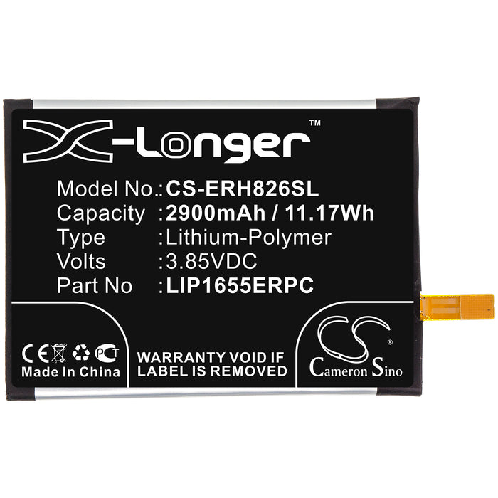 CS-ERH826SL : Battery for Sony Xperia XZ2, SOV37, SO-03K and others - Replaces Sony LIP1655ERPC, 1310-1782