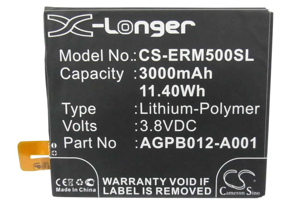 CS-ERM500SL : Battery for Sony Xperia T2 Ultra, D5303, Xperia T2 Ultra D5303 and others - Replaces Sony AGPB012-A001, LIS1554ERPC