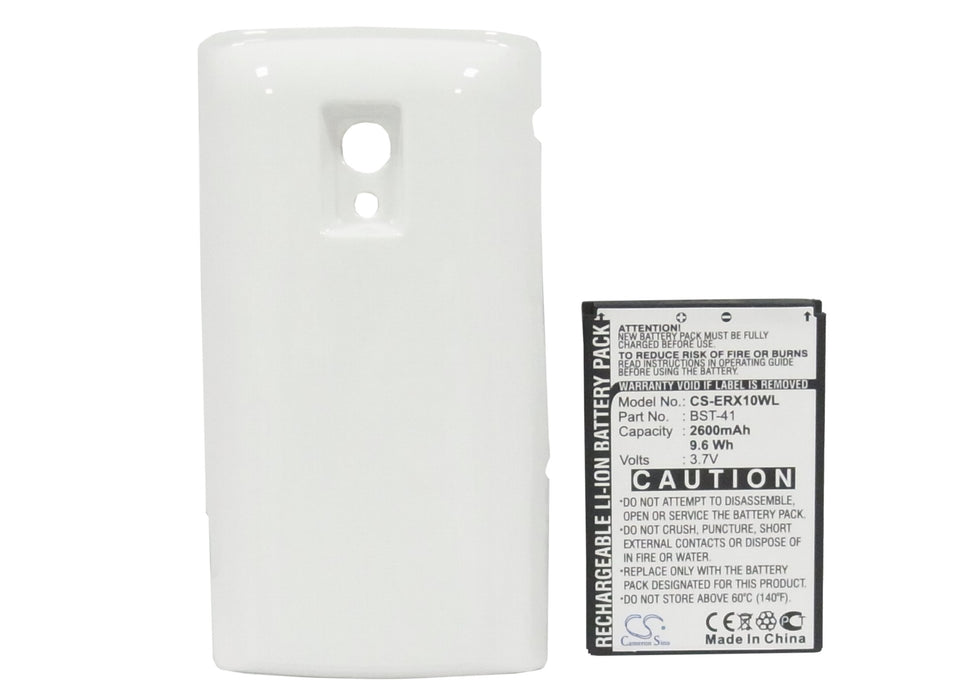 CS-ERX10WL : Battery for Sony Ericsson Xperia X10, Xperia X10a - Replaces Sony Ericsson BST-41