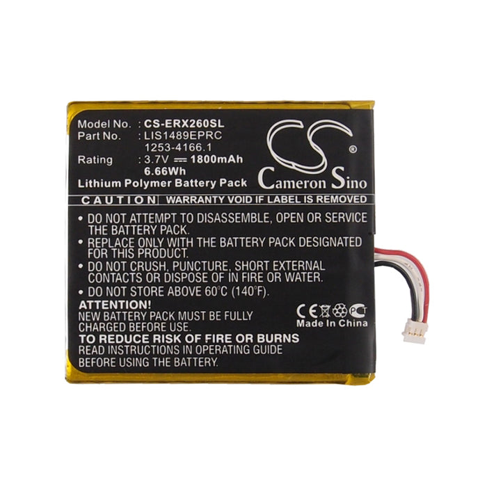 CS-ERX260SL : Battery for Sony Ericsson Xperia Acro S, LT26w - Replaces Sony Ericsson 1253-4166.1, LIS1489EPRC