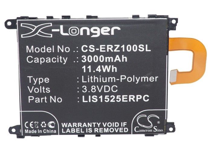 CS-ERZ100SL : Battery for Sony Ericsson Xperia Z1, Xperia Z1 LTE, L35H and others - Replaces Sony Ericsson LIS1525ERPC, AGPB011-A001, 1588-4170