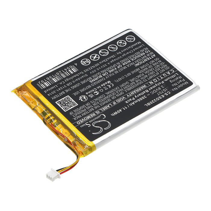 CS-ESD220BL : Battery for Eservice Smart D220 - Replaces Eservice IS707, 1ICP5/55/75