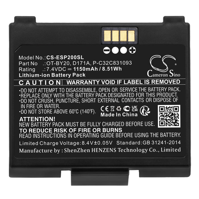 CS-ESP200SL : Battery for Epson TMP20, Mobilink TM-P20II, TM-P20 and others - Replaces Epson P-C32C831093, OT-BY20, 2165069 and others