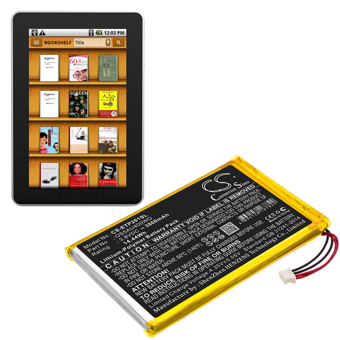 CS-ETP201SL : Battery for Enspert ESP E201U, Identity 7 - Replaces Enspert OS5AU400WO