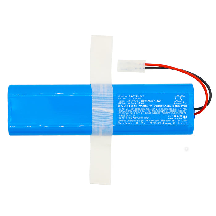 CS-ETR522VX : Battery for ETA 3225 Raggio Eco, 5225 Raggio, 360 Robot Vacuum S6 - Replaces ETA 5225 90000