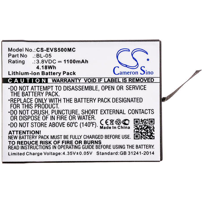 CS-EVS500MC : Battery for EZVIZ S5 Plus, S5 Plus Sports - Replaces EZVIZ BL-05