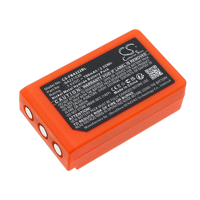 CS-FBA222BL : 3.6v 700mAh NiMH battery, replaces HBC  BA221030