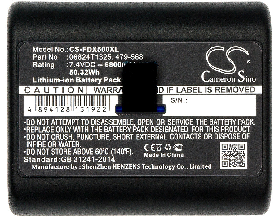 CS-FDX500XL : Battery for NetScout OneTouch AT platform, OneTouch AT Network Assistant - Replaces Fluke MBP-LION, 479-568, 06824T1325